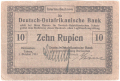 German East Africa 10 Rupien,  1.10.1915